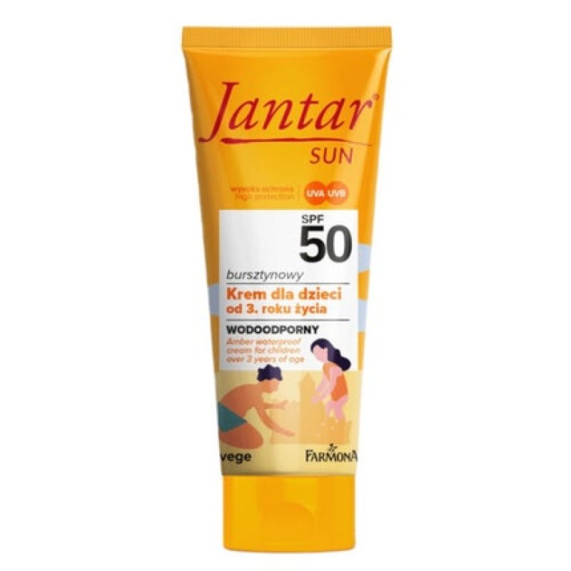 Jantar Sun Amber Waterproof Children's Sunscreen SPF50 50ml Farm