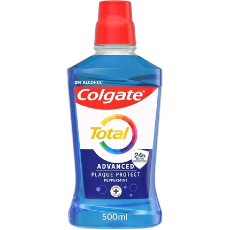 Colgate Total Plaque Protect Mouthwash 500ml - Fights the Root Cause of Many Issues