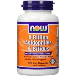Now Foods 8 Billion Acidophilus & Bifidus Vegetarian Capsules 120 Count