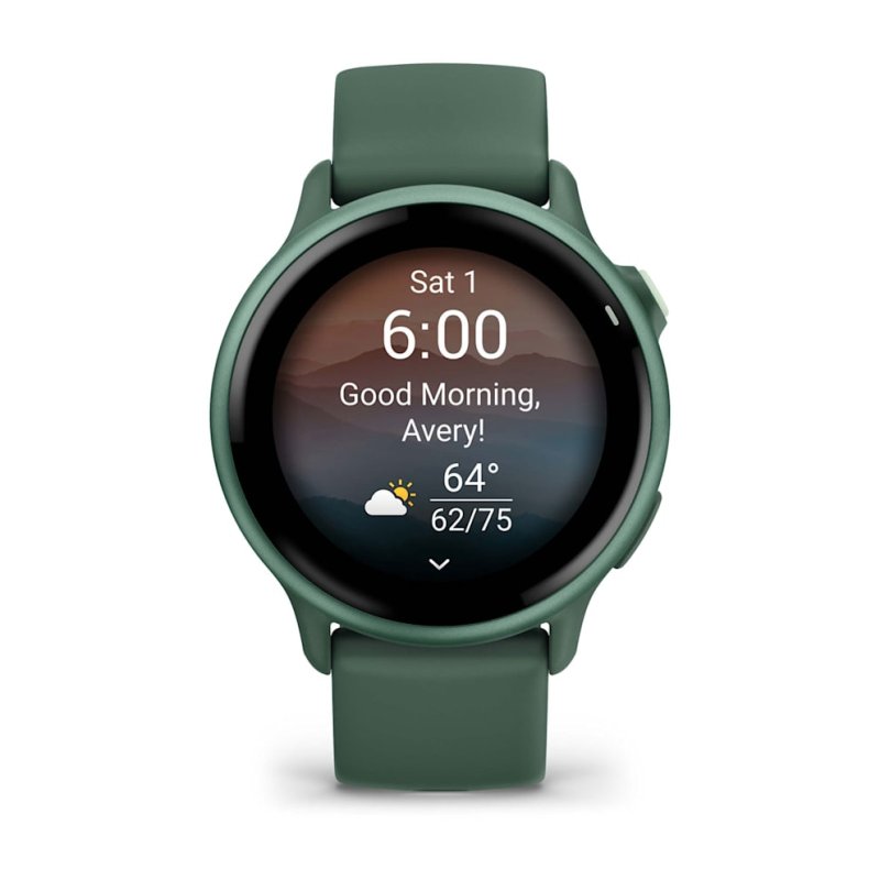 Garmin vívoactive 6 3.05 cm (1.2") AMOLED 42 mm Digital 390 x 390 pixels Touchscreen Green Wi-Fi GPS (satellite)