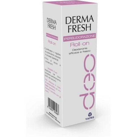 Dermafresh Hypersweating Roll-On Deodorant Fresh No Alcohol and Preservative to Regulate Excess Body Sweating 75ml