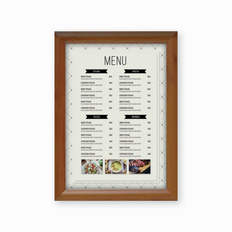 EUROPEL Cadre porte-affiche premium, A4, 25 mm, aspect bois