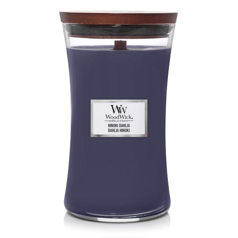 WoodWick Hinoki Dahlia bougie en cire Cylindre Violet 1 pièce(s)