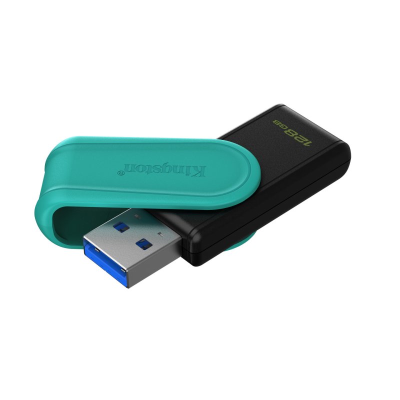 Kingston Technology DataTraveler 128GB Portable USB 3.2 Gen 1 Exodia S (Black/Turquoise)
