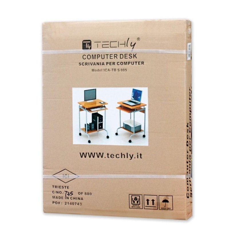Techly ICA-TB S005 bureau d'ordinateur Hêtre