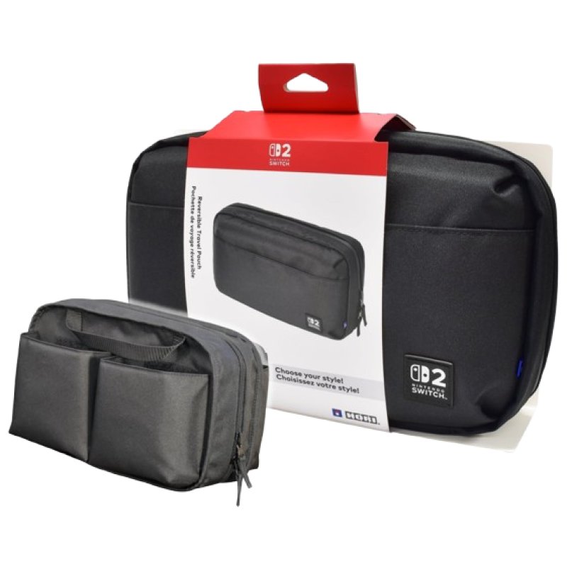 Hori Reversible Travel Pouch (Black) for Nintendo Switch 2