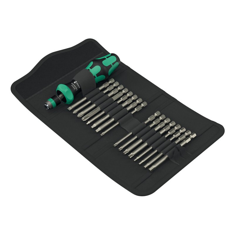 Kraftform Kompakt 60 RA-R Imperial 1 (schwarz/grün, 17-teilig, 1/4", zöllig, mit Ratschenfunktion und Rapidaptor