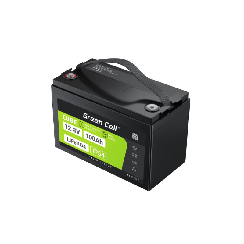Green Cell LFPGC12V100AH Batterie de l'onduleur Phosphate de fer lithié (LiFePo4) 12,8 V 100 Ah