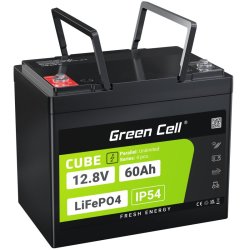 Green Cell LFPGC12V60AH Batterie de l'onduleur Phosphate de fer lithié (LiFePo4) 12,8 V 60 Ah