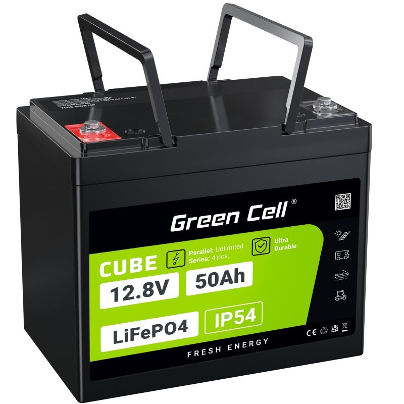 Green Cell LFPGC12V50AH Batterie de l'onduleur Phosphate de fer lithié (LiFePo4) 12 V 50 Ah