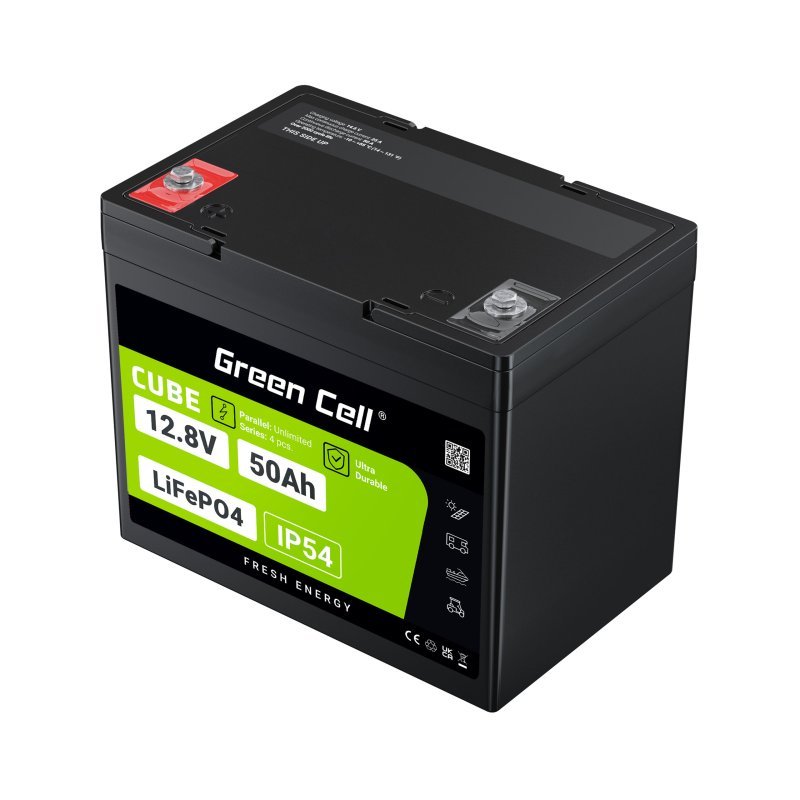 Green Cell LFPGC12V50AH Batterie de l'onduleur Phosphate de fer lithié (LiFePo4) 12 V 50 Ah