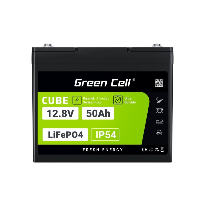Green Cell LFPGC12V50AH Batterie de l'onduleur Phosphate de fer lithié (LiFePo4) 12 V 50 Ah