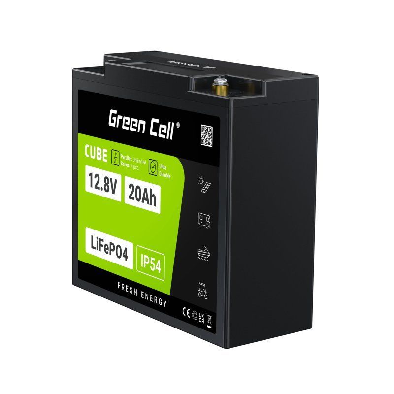 Green Cell LFPGC12V20AH Batterie de l'onduleur Phosphate de fer lithié (LiFePo4) 12,8 V 20 Ah