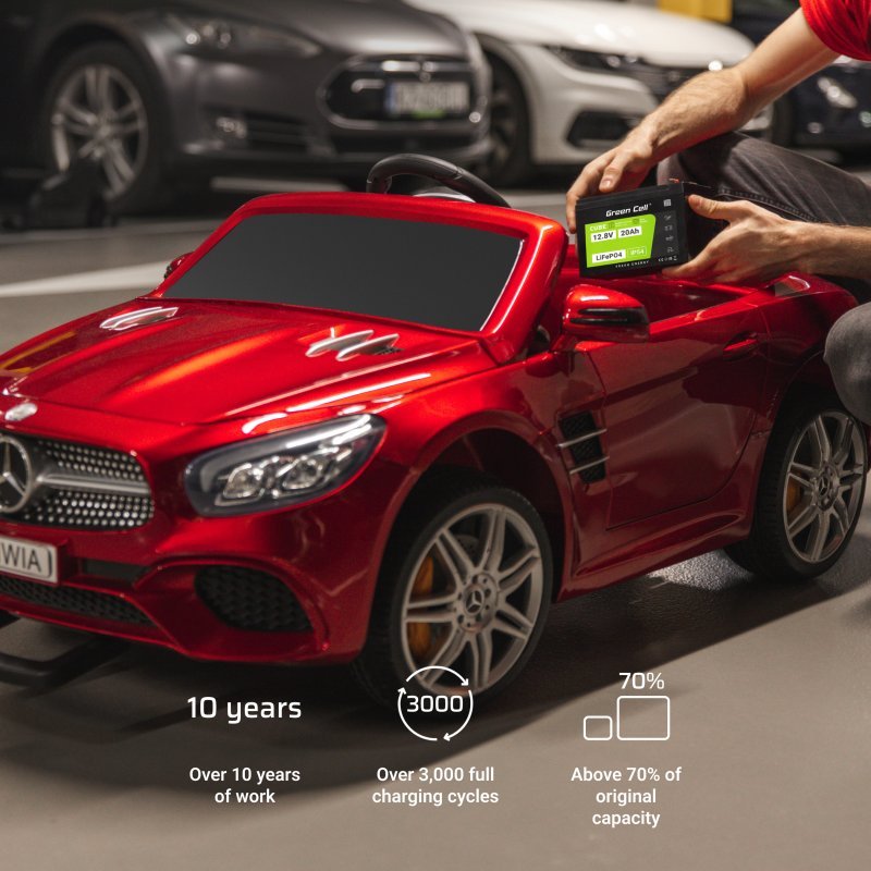 Green Cell LFPGC12V10AH Batterie de l'onduleur Phosphate de fer lithié (LiFePo4) 12,8 V 10 Ah