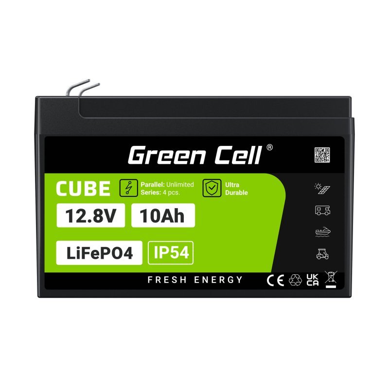 Green Cell LFPGC12V10AH Batterie de l'onduleur Phosphate de fer lithié (LiFePo4) 12,8 V 10 Ah