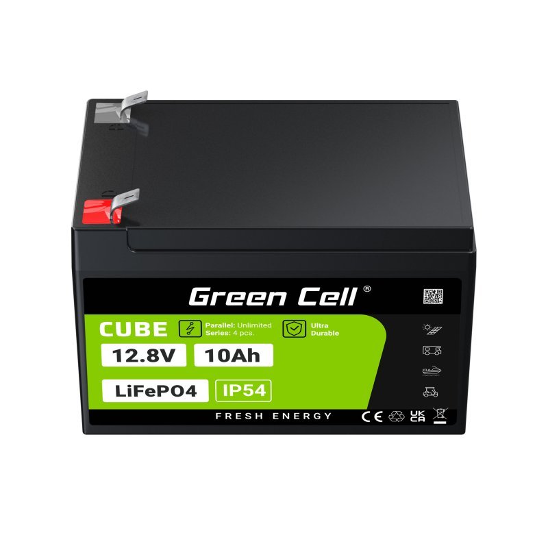 Green Cell LFPGC12V10AH Batterie de l'onduleur Phosphate de fer lithié (LiFePo4) 12,8 V 10 Ah