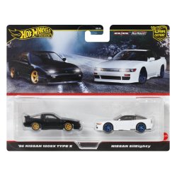 Hot Wheels Premium Car Culture Nissan Silvia 2-Pack, 1:64 Scale Toy Cars for the Adult Collector