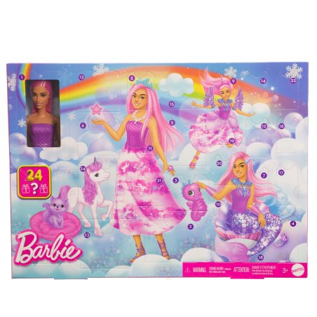 Barbie calendrier de l'avent et 1 poupée Fantasy