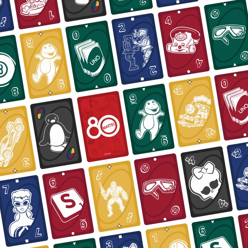 Games UNO – Jeu de cartes Rouge Rubis 80 ans Mattel