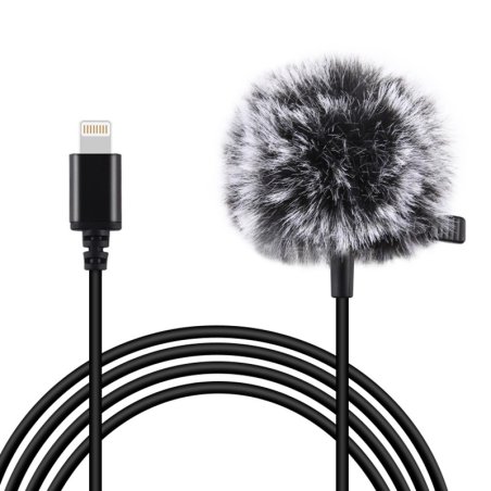 Jack Puluz tie microphone with clip PU426 1.5m 3.5mm Lightning