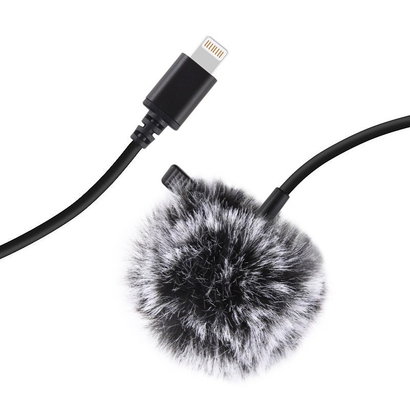 Jack Puluz tie microphone with clip PU426 1.5m 3.5mm Lightning