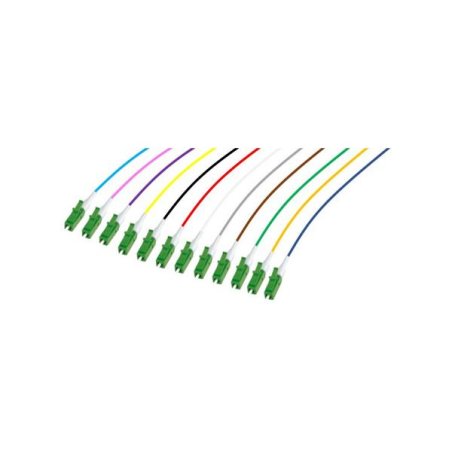 Set of 2m LC-APC G652D OS2 Low Loss 900µm 12 colours pigtails