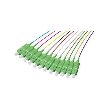 Set of 2m SC-APC G652D OS2 Low Loss 900µm 12 colours pigtails