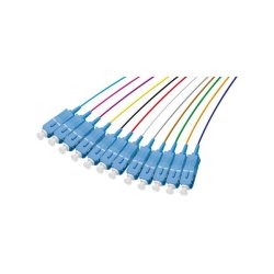 Set of 2m SC-UPC G652D OS2 900µm 12 colours pigtails