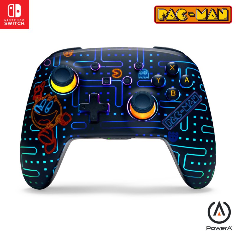 PowerA Enhanced Wireless Controller for Nintendo Switch with Lumectra – PAC-MAN Neon Arcade