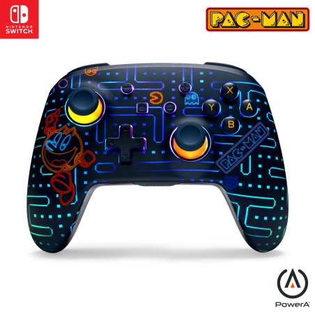 PowerA Enhanced Wireless Controller for Nintendo Switch with Lumectra – PAC-MAN Neon Arcade
