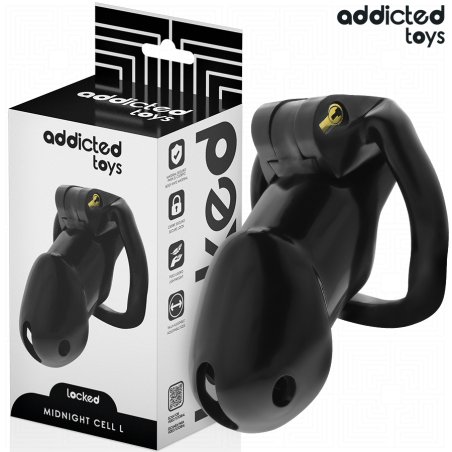 ADDICTED TOYS LOCKED - MINDNIGHT CELL PENIS CAGE SIZE L