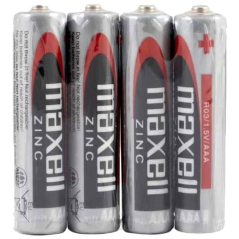 MAXELL - BATTERY SALINA MANGANESO AAA R03 RETRACTIL*4