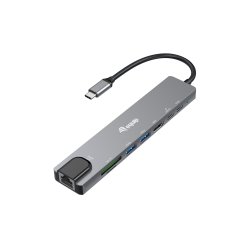 Equip 133497 station d'accueil Avec fil USB Type-C Noir, Gris