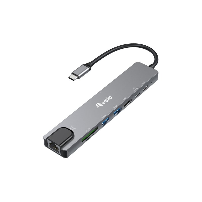 Equip 133497 station d'accueil Avec fil USB Type-C Noir, Gris