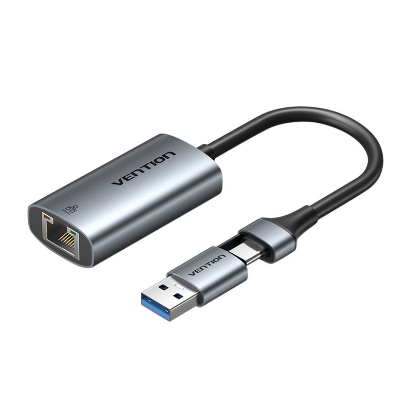 Adapter Vention USB-A USB-C do Gigabit Ethernet 0.15m