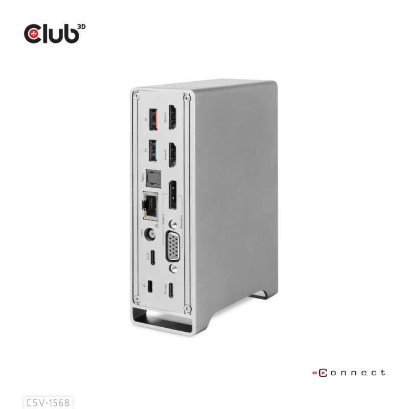 Club3D 4K ChargingDock USB-C -6xUSB3/DP/2xHDMI/VGA/LAN 120W