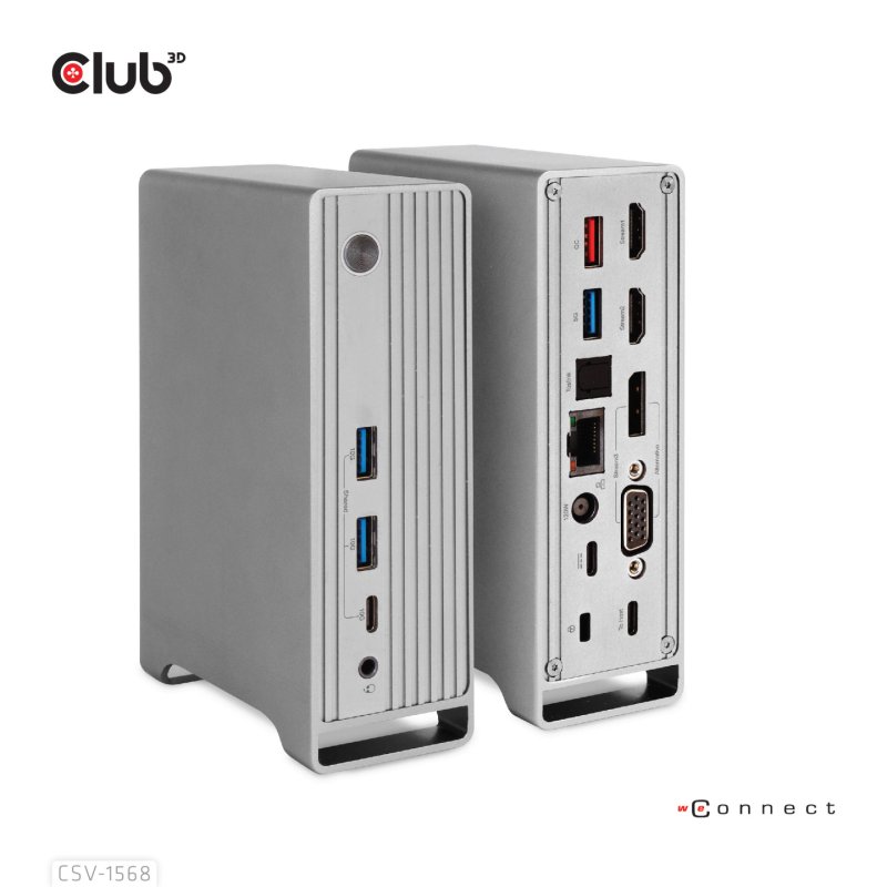 Club3D 4K ChargingDock USB-C -6xUSB3/DP/2xHDMI/VGA/LAN 120W