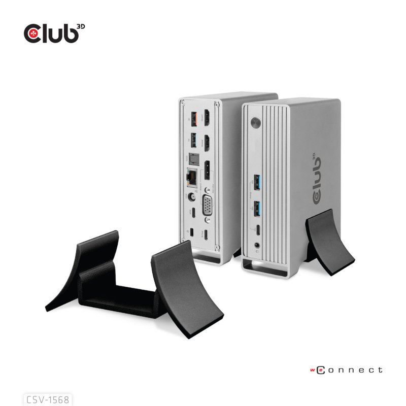 CLUB3D CSV-1568 station d'accueil USB 3.2 Gen 2 (3.1 Gen 2) Type-C Métallique