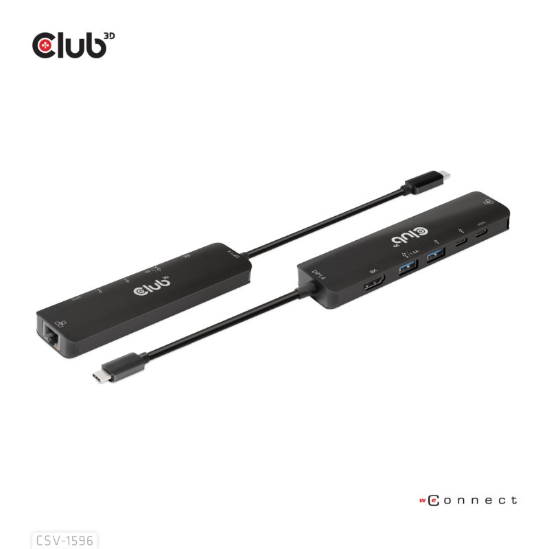 CLUB3D CSV-1596 station d'accueil USB 3.2 Gen 1 (3.1 Gen 1) Type-C Noir