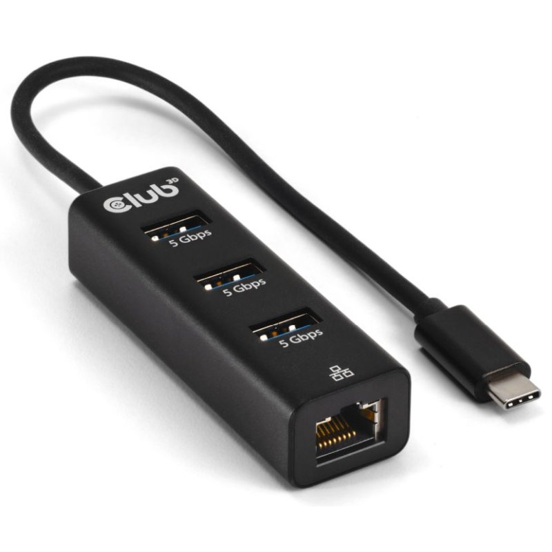 Club3D USB-Hub USB Typ-C 3.2 3x USB Typ A 1Gbps