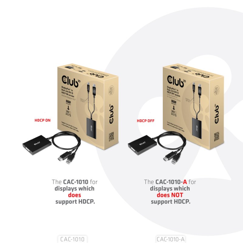 CLUB3D CAC-1010-A câble vidéo et adaptateur 0,6 m DisplayPort DVI-D USB