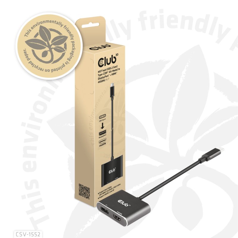 CLUB3D CSV-1552 adaptateur graphique USB Noir