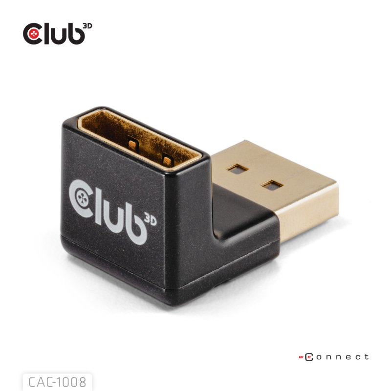 Club3D Adapter DP DP 1.4 90° abgewinkelt 4K@120Hz St/Bu retail