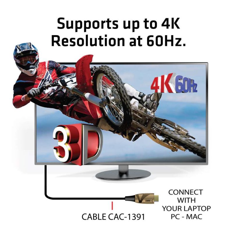Club3D HDMI-Kabel A - A 2.0 aktiv opt. 4K60Hz UHD 50 Meter retail