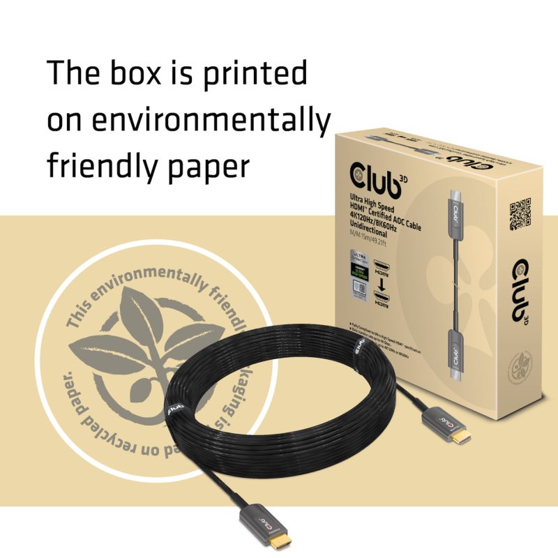 CLUB3D CAC-1377 câble HDMI 15 m HDMI Type A (Standard) Noir