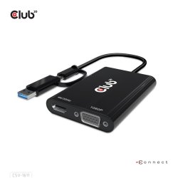 CLUB3D CSV-1611 adaptateur graphique USB 3840 x 2160 pixels Noir