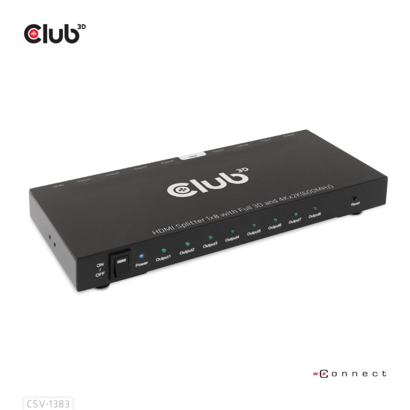 Club3D HDMI Splitter 1 Eingang - 8 Ausgänge 4K60Hz UHD retail