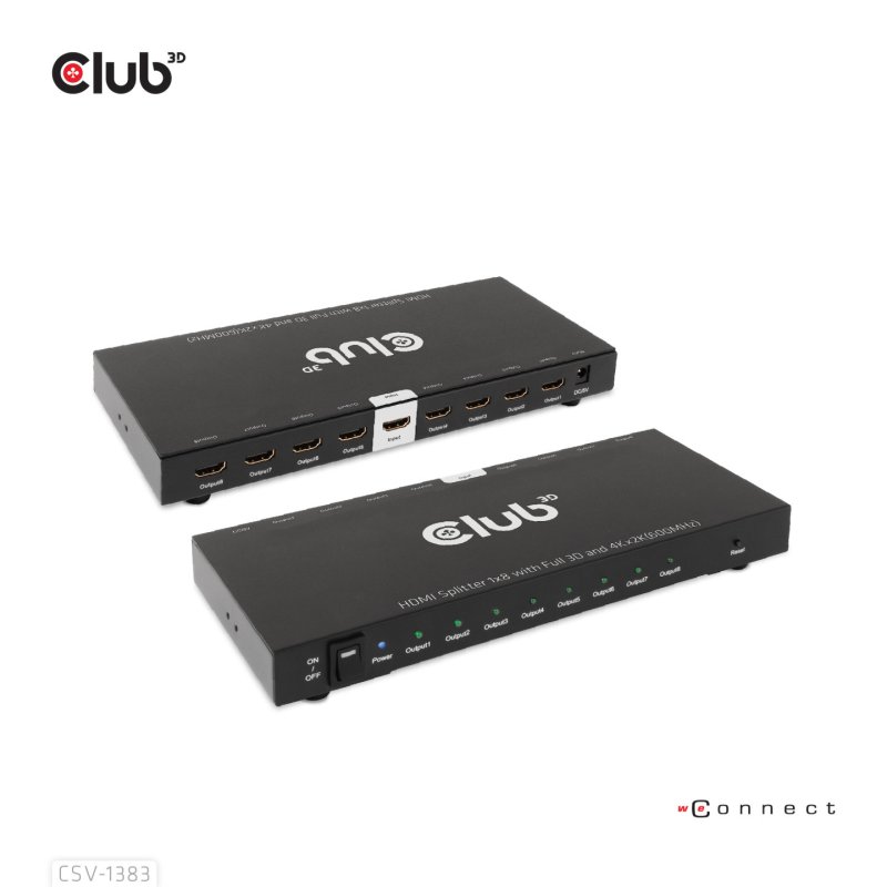 CLUB3D CSV-1383 répartiteur vidéo HDMI 8x HDMI