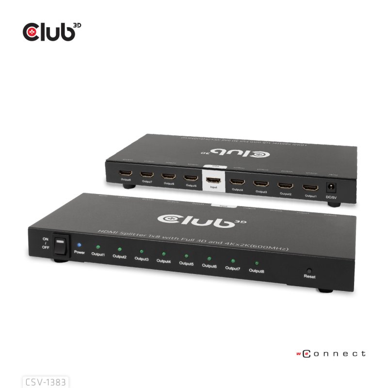 Club3D HDMI Splitter 1 Eingang - 8 Ausgänge 4K60Hz UHD retail