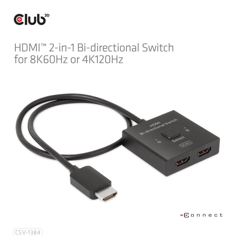 CLUB3D CSV-1384 commutateur écran, clavier et souris